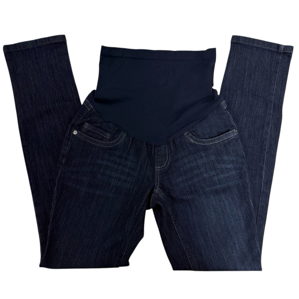 Oh Baby By Motherhood‎ Maternity Size Small Dark Wash Skinny Jeans w/Belly Panel